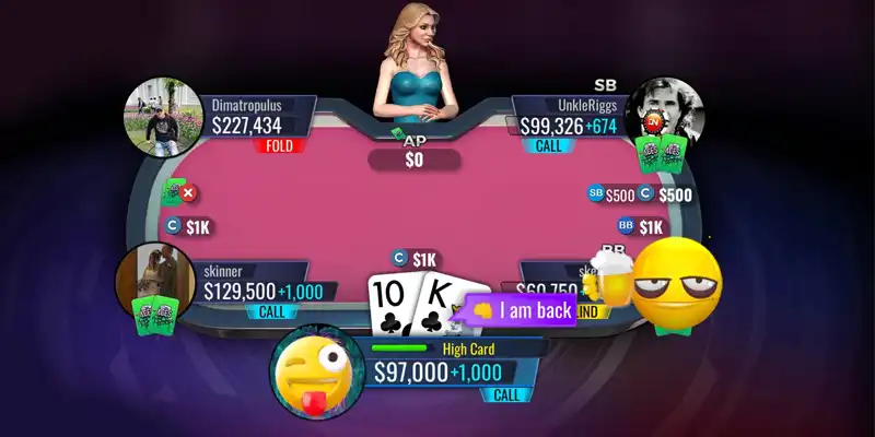 Nhiều mức cược Live Hold em Poker đa dạng